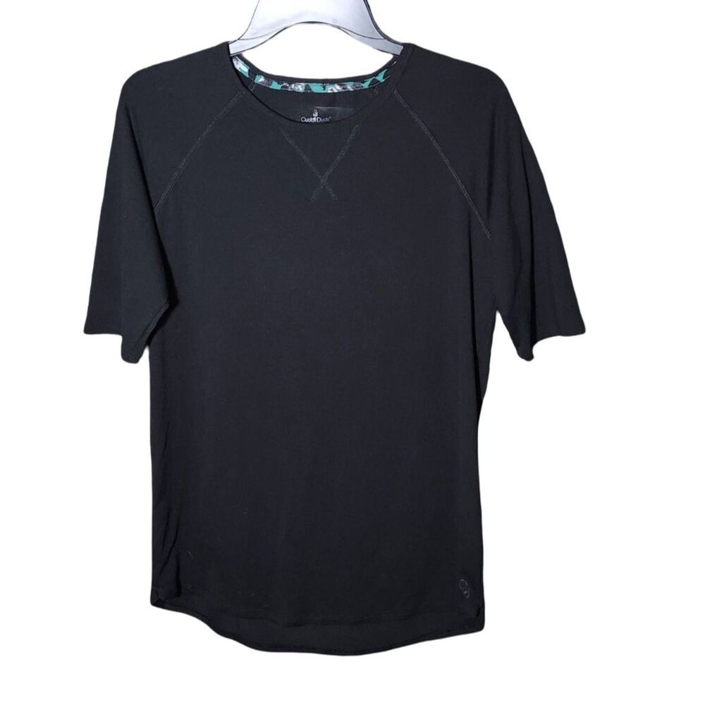Cuddl Duds Softwear with Stretch Short Sleeve Tee Black S A346880